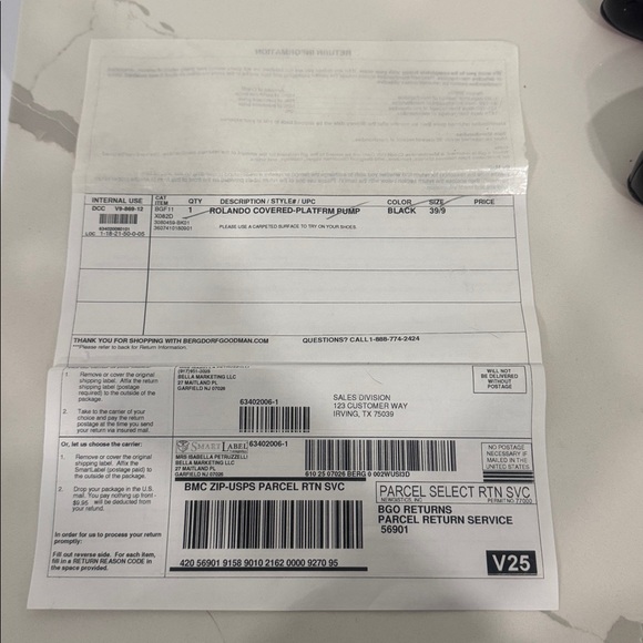 Authentic Christian Louboutin Glossy Black Heels with Red Soles. - Picture 7 of 8